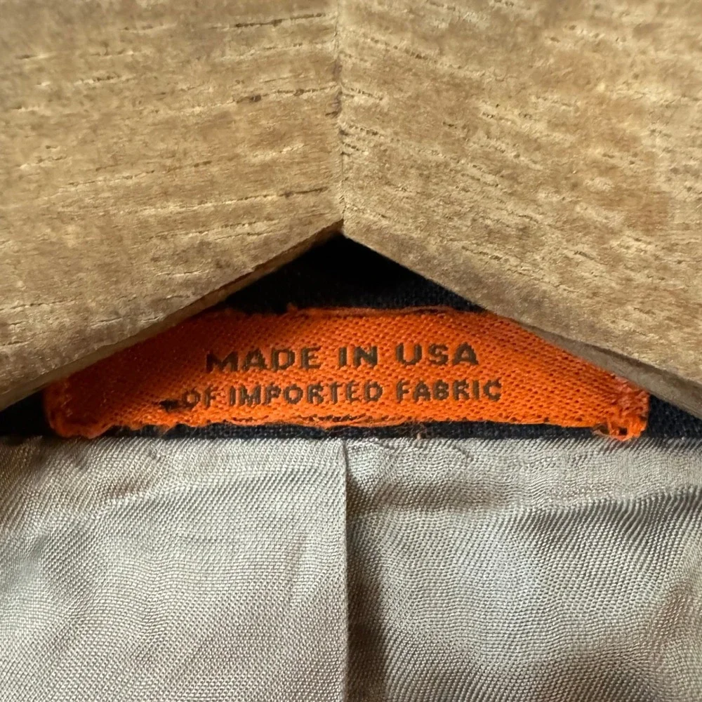 Nordstrom‎ HSM Mens Wool Blazer Sport Coat 42L Slate Blue Two Button Travelor